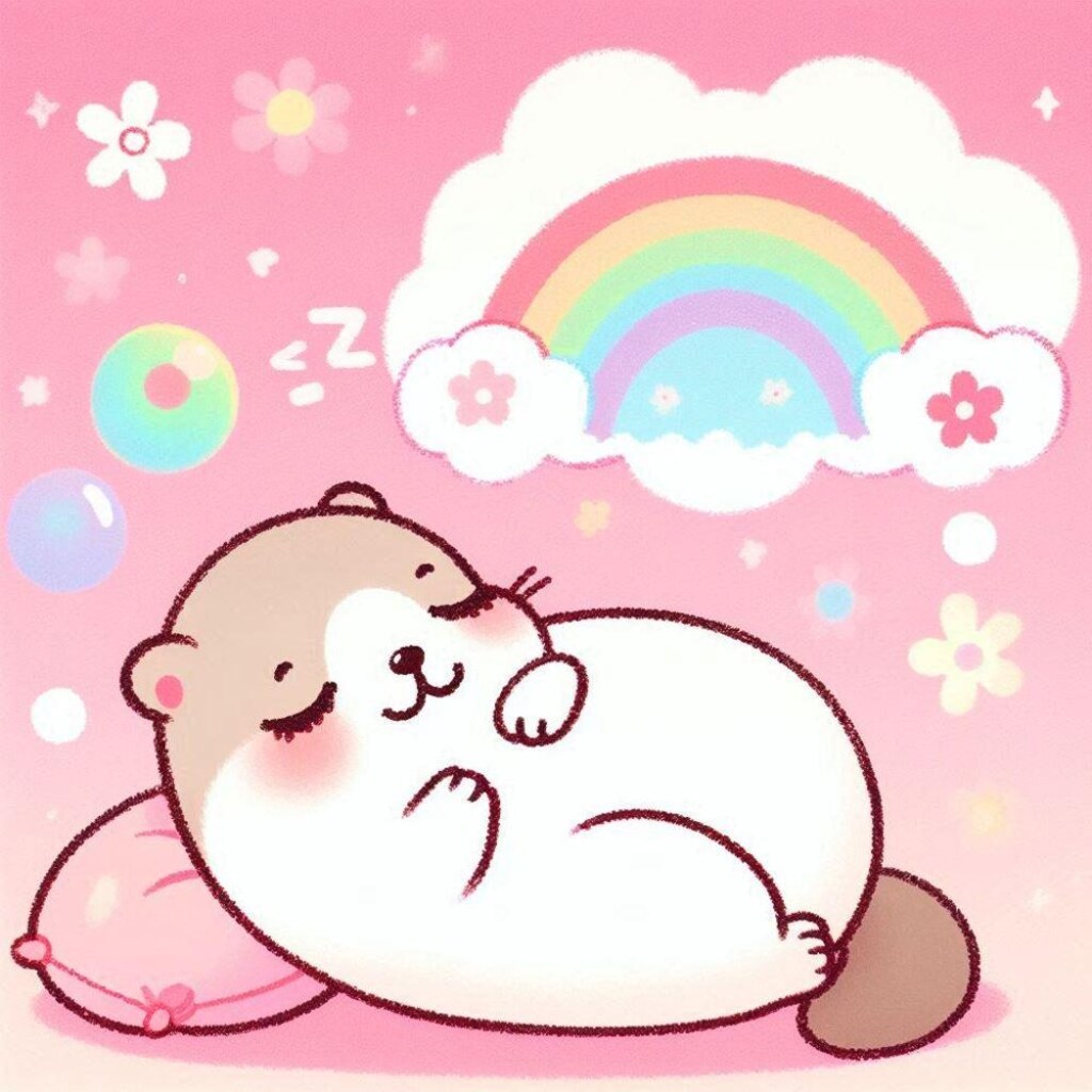 パステルゆめかわ風、マーモット