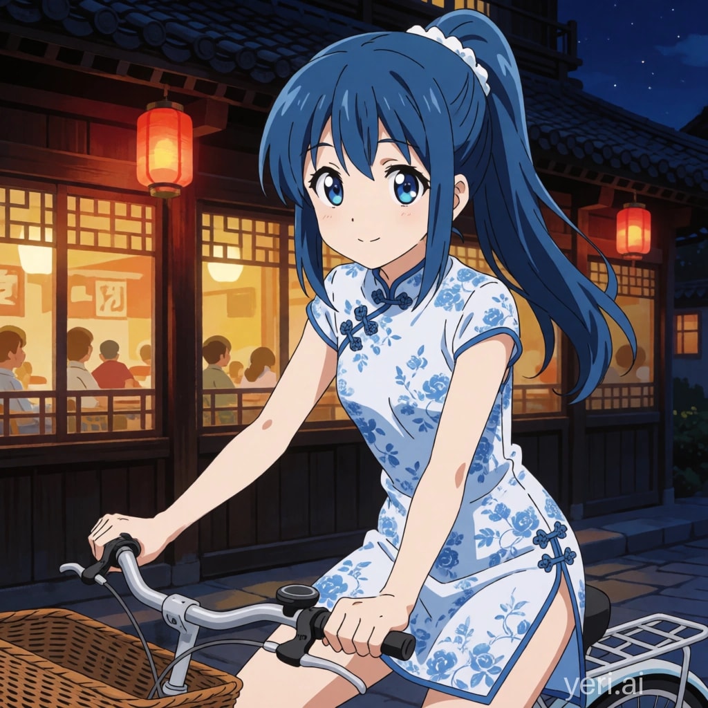 青ぽにちゃん サイクリング_YeriAI