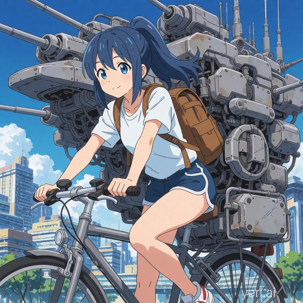青ぽにちゃん サイクリング_YeriAI