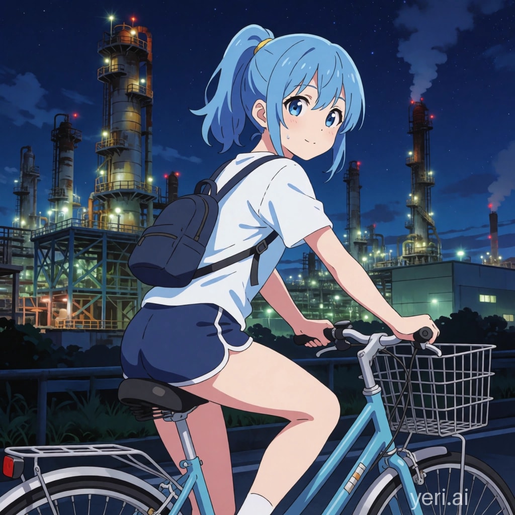 青ぽにちゃん サイクリング_YeriAI