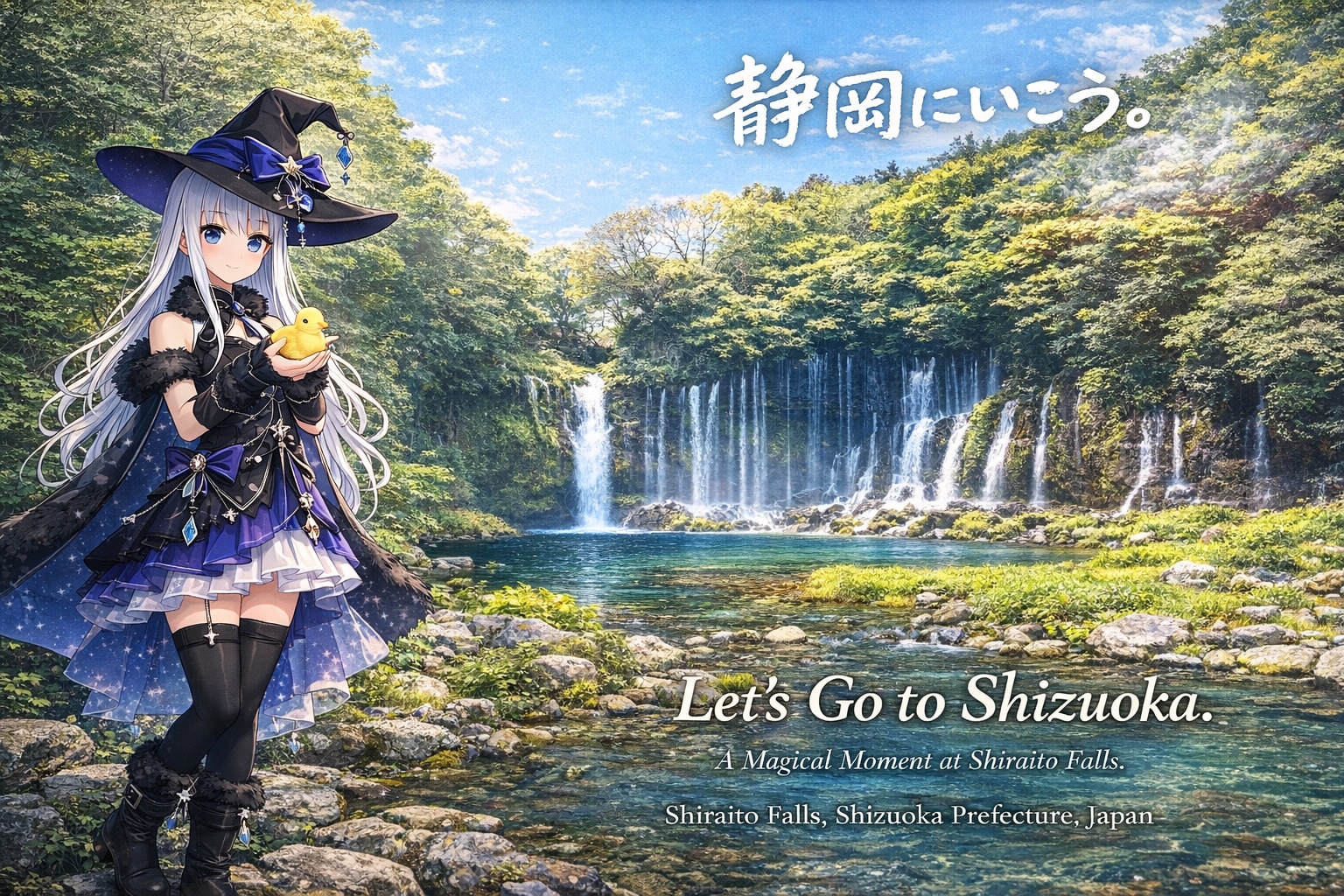 静岡にいこう ― 白糸の滝 | の人気AIイラスト・グラビア