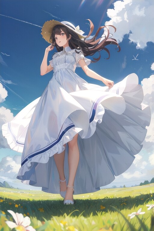白ドレスの女