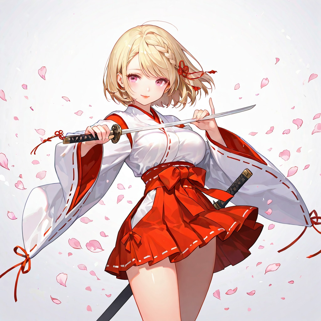 巫女舞　剣舞 | の人気AIイラスト・グラビア