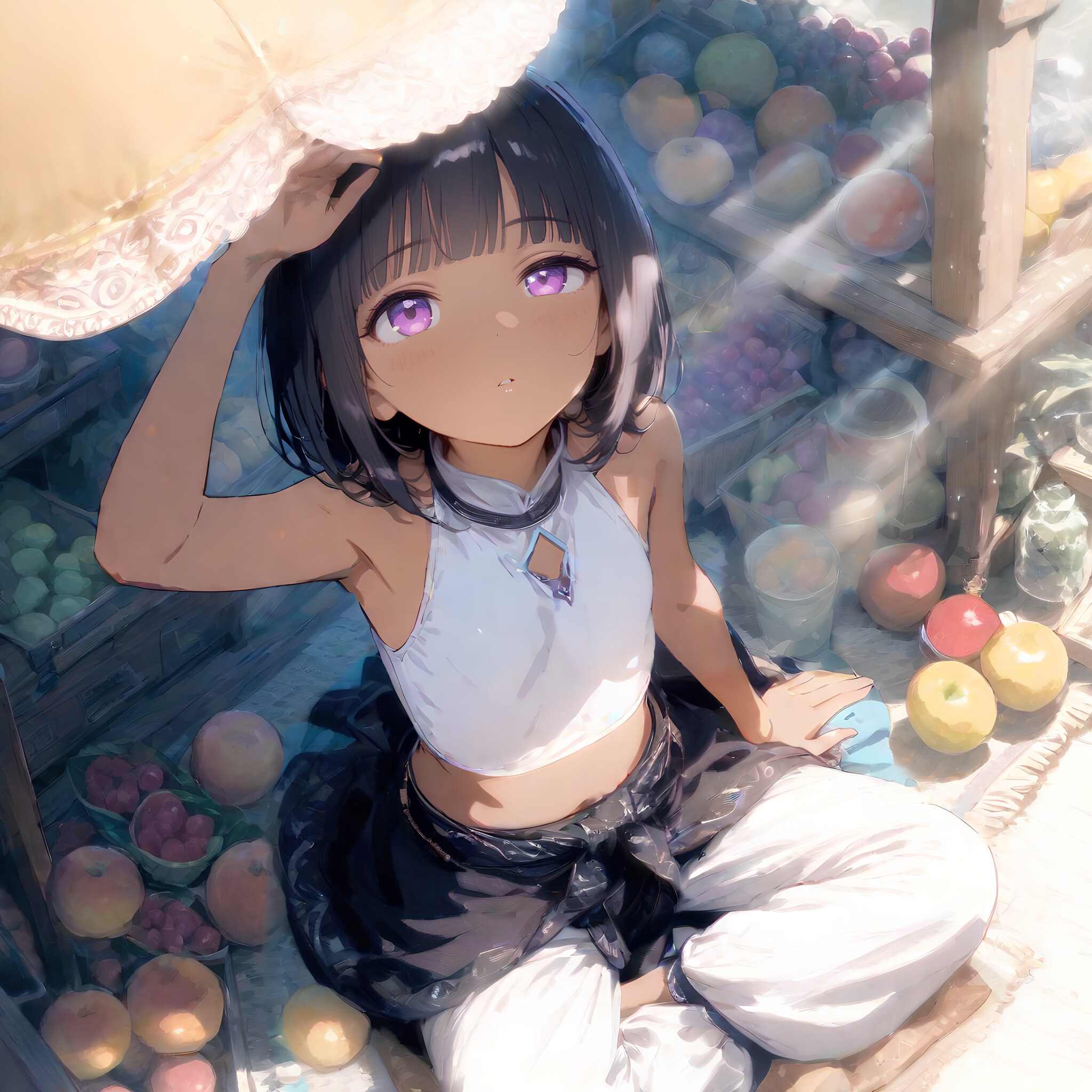 果物売りの少女