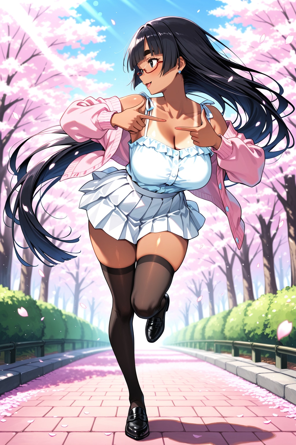 春色コーデ太まゆ姉ちゃん（SDXL）