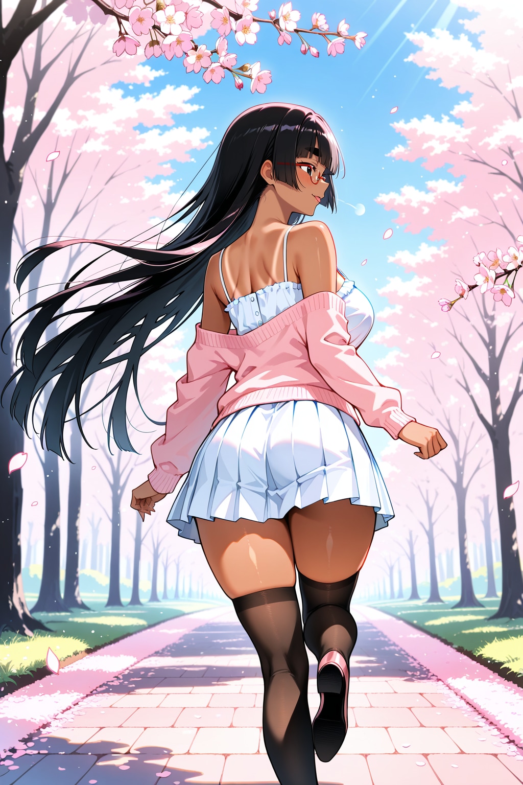 春色コーデ太まゆ姉ちゃん（SDXL）