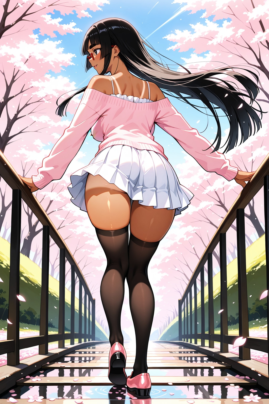 春色コーデ太まゆ姉ちゃん（SDXL）