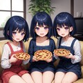 11月20日はピザの日 3姉妹でピザパーティ 3枚目