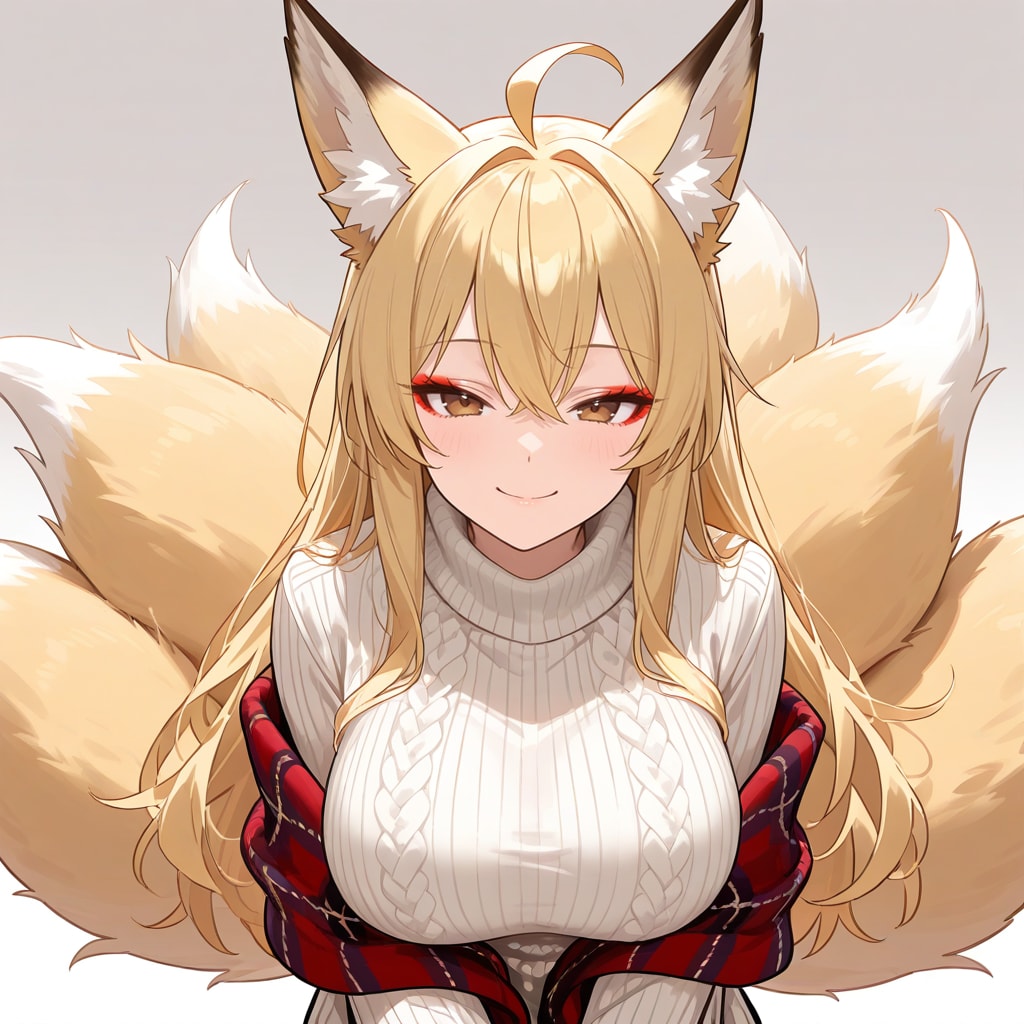 ショールとセーターと狐っ娘