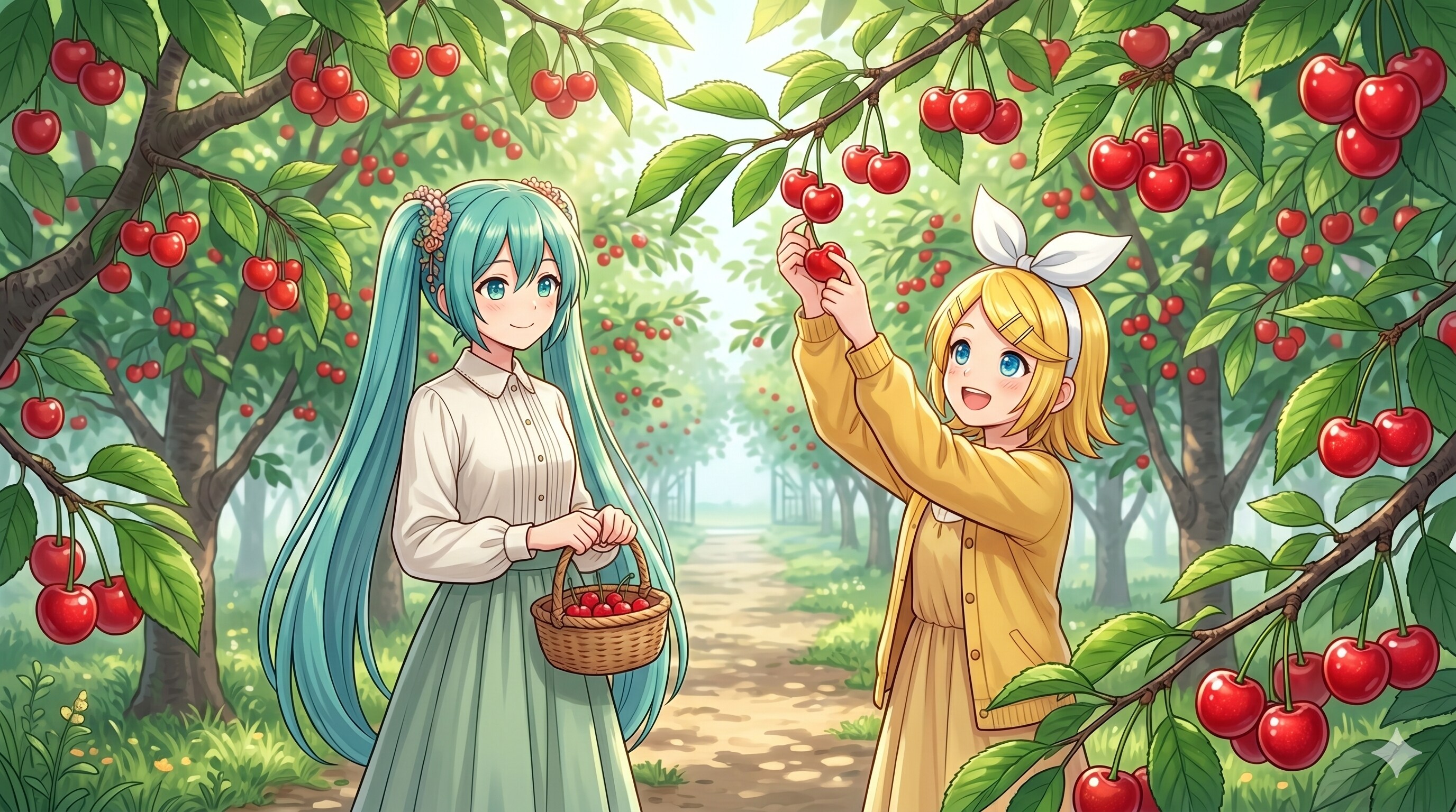 山形旅行をするミクさんとリンさん | の人気AIイラスト・グラビア