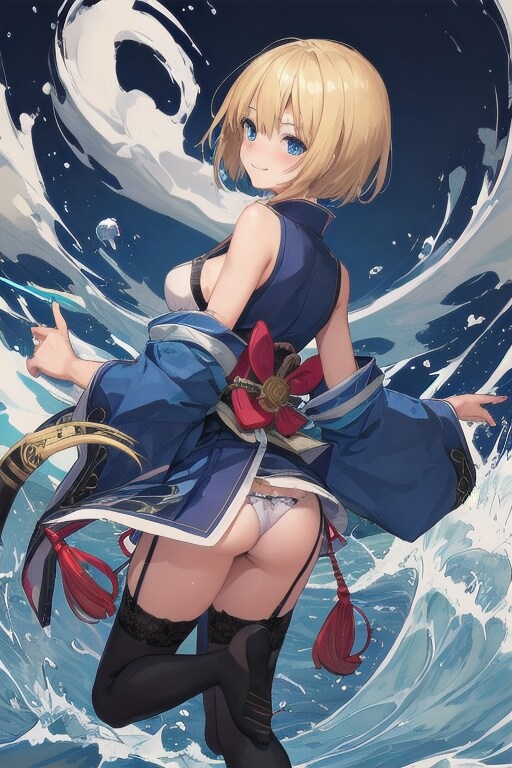 水属性ニーハイ
