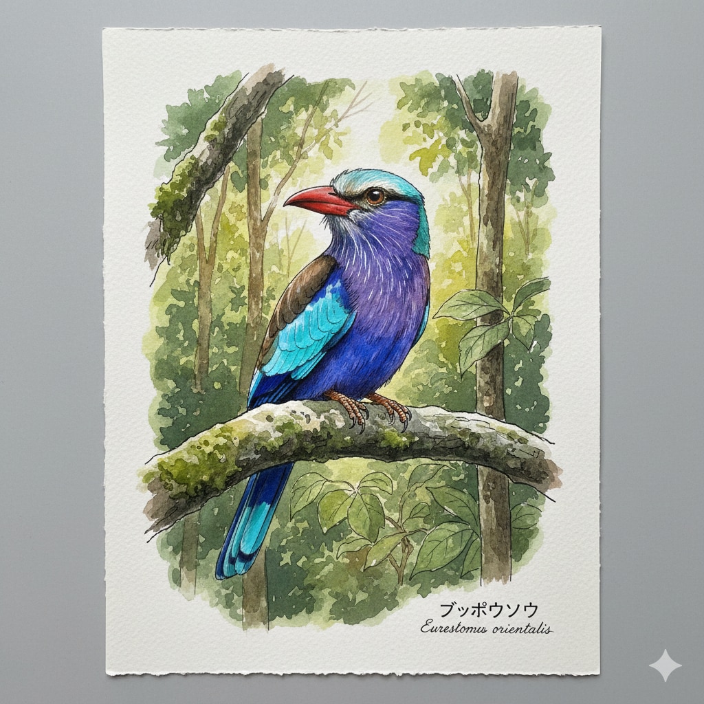 鳥(水彩画)(Gemini)(60)