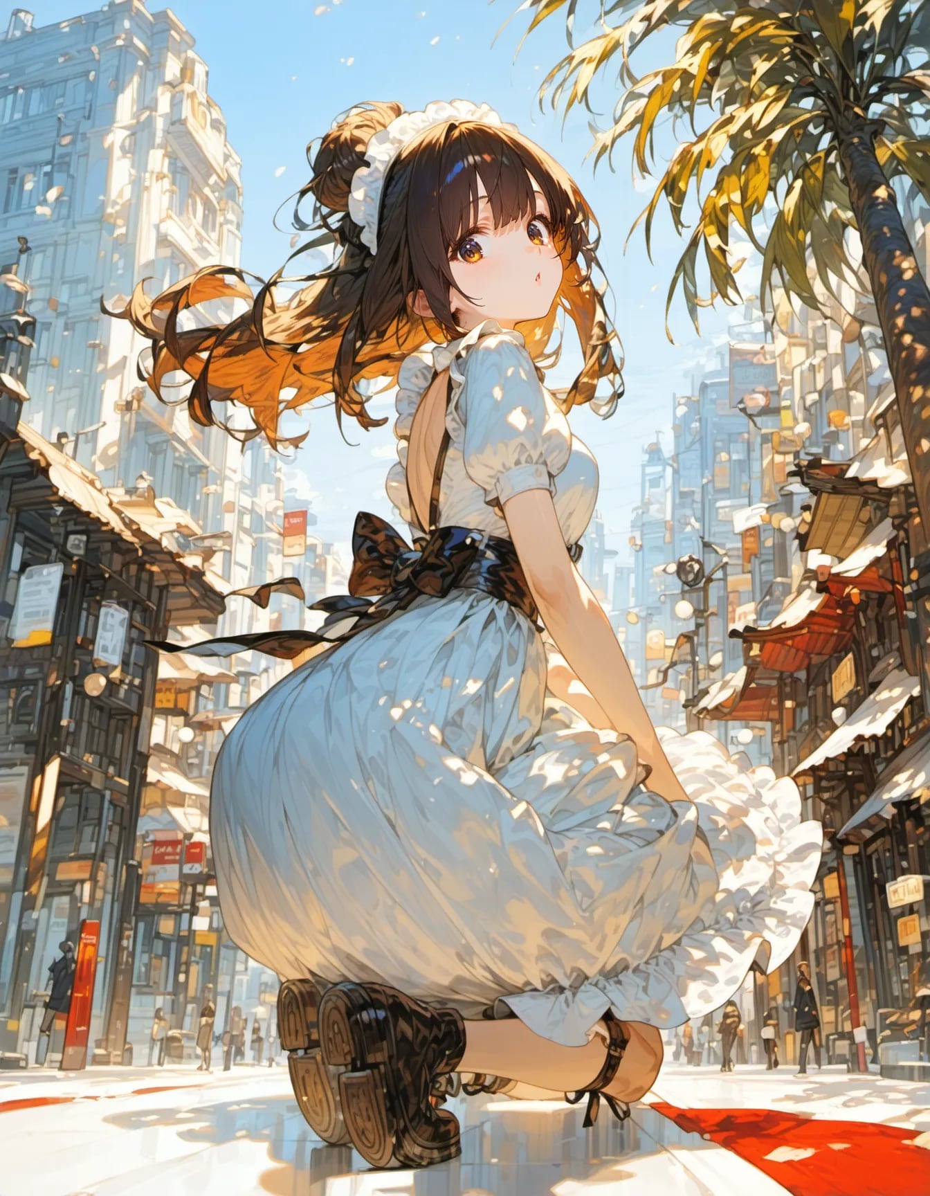 Ribbon Wind in the City Heat | の人気AIイラスト・グラビア