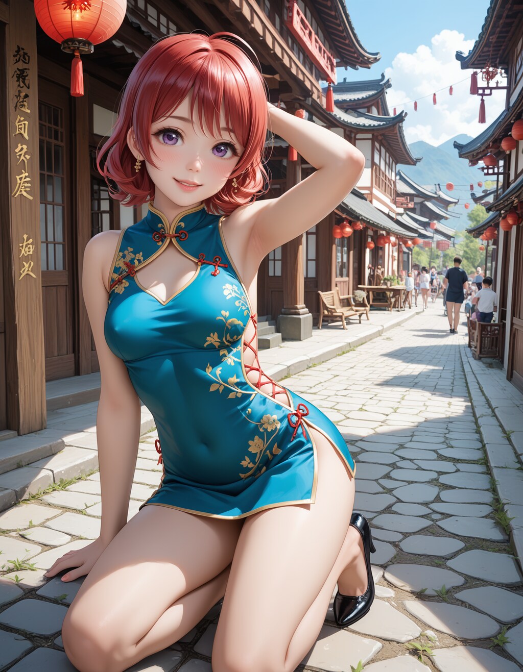 スクールアイドル⁉😅「西木野真姫 国立音ノ木坂学院一年生」チャイナ服Ver．【model：waiANIHENTAIPONYXL_v60】