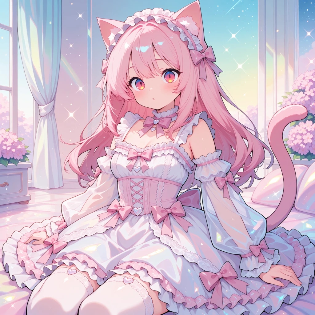 ゆめかわ　猫耳さん　(Krea2バージョン)