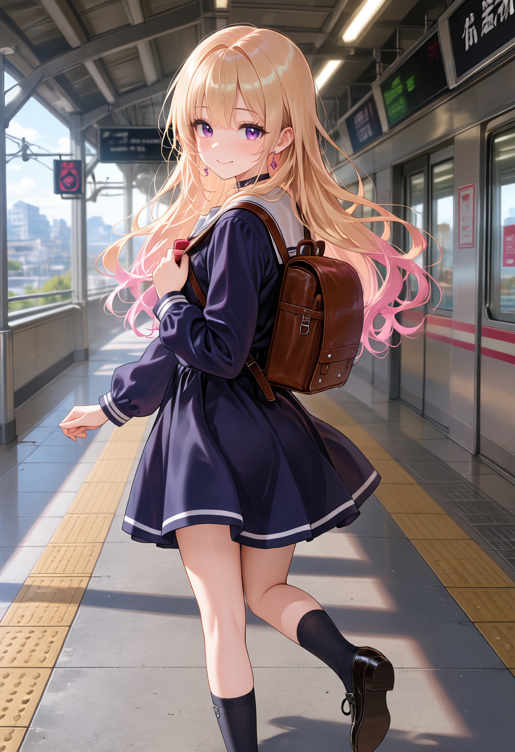 通学 | の人気AIイラスト・グラビア