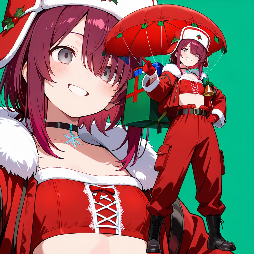 ﾁｮｯﾄ個性的なサンタ衣装③Ｂ | の人気AIイラスト・グラビア