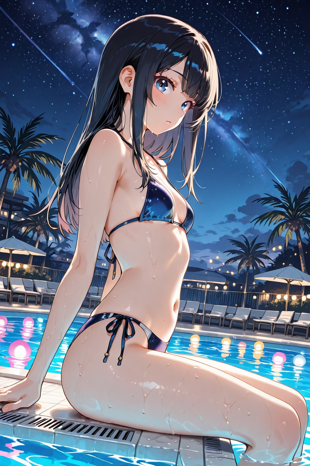 ナイトプールで涼をとる③