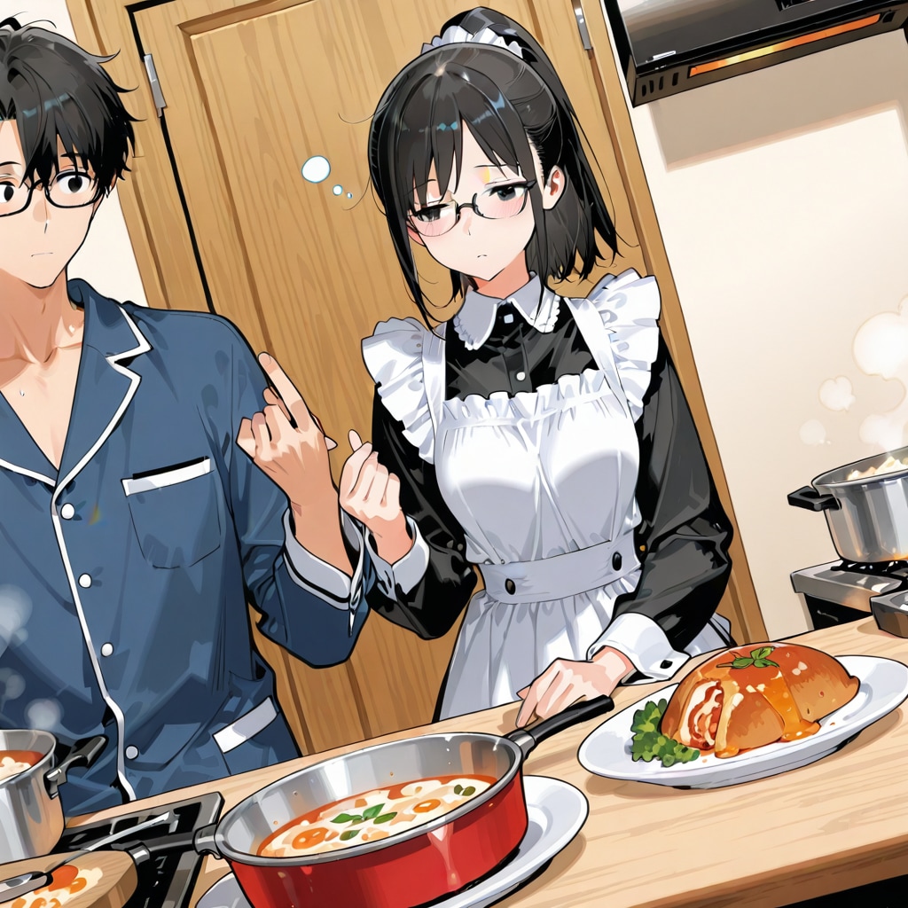 料理中でもお仕事