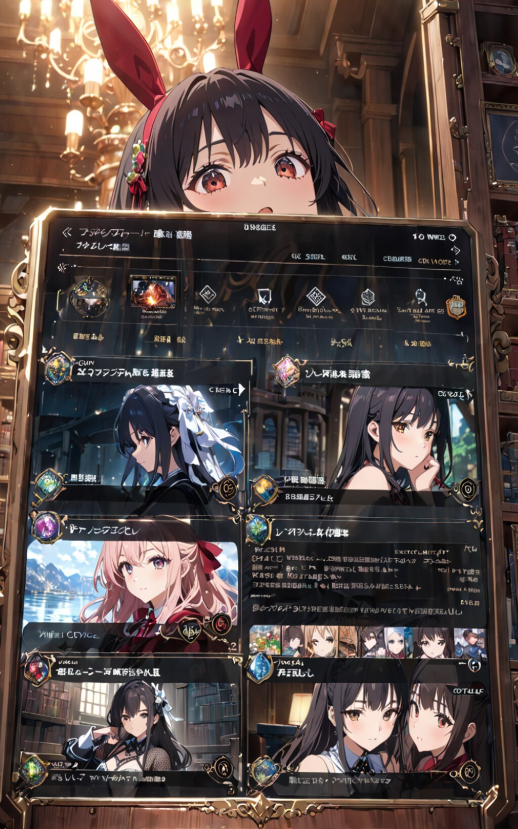 bunny girl in the game world