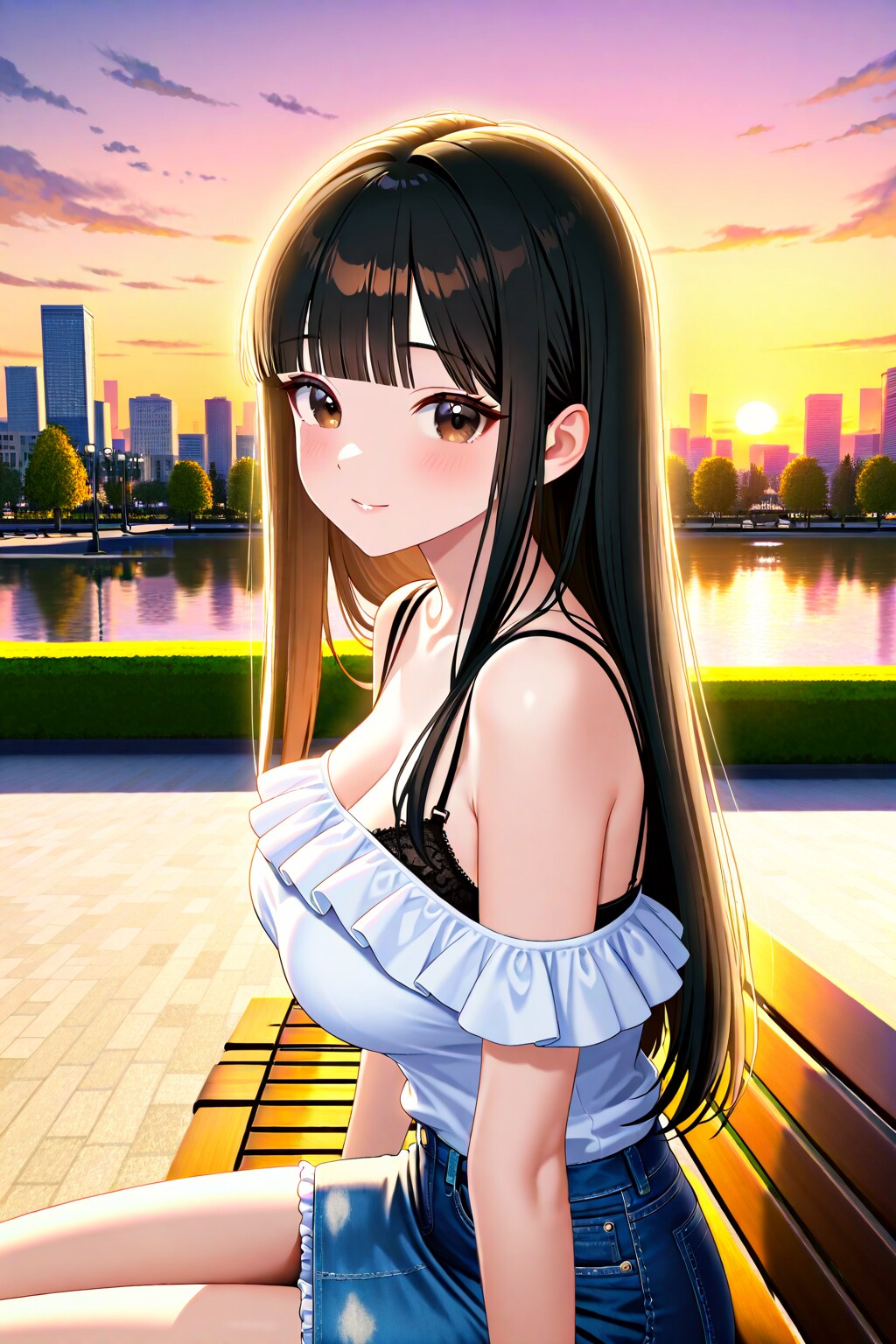 夕暮れとサキちゃん