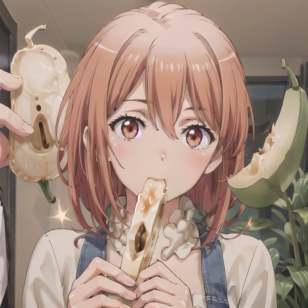 茶髪ボブでバナナの少女２