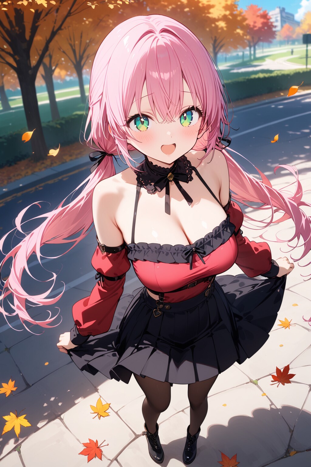 秋のお散歩桃花