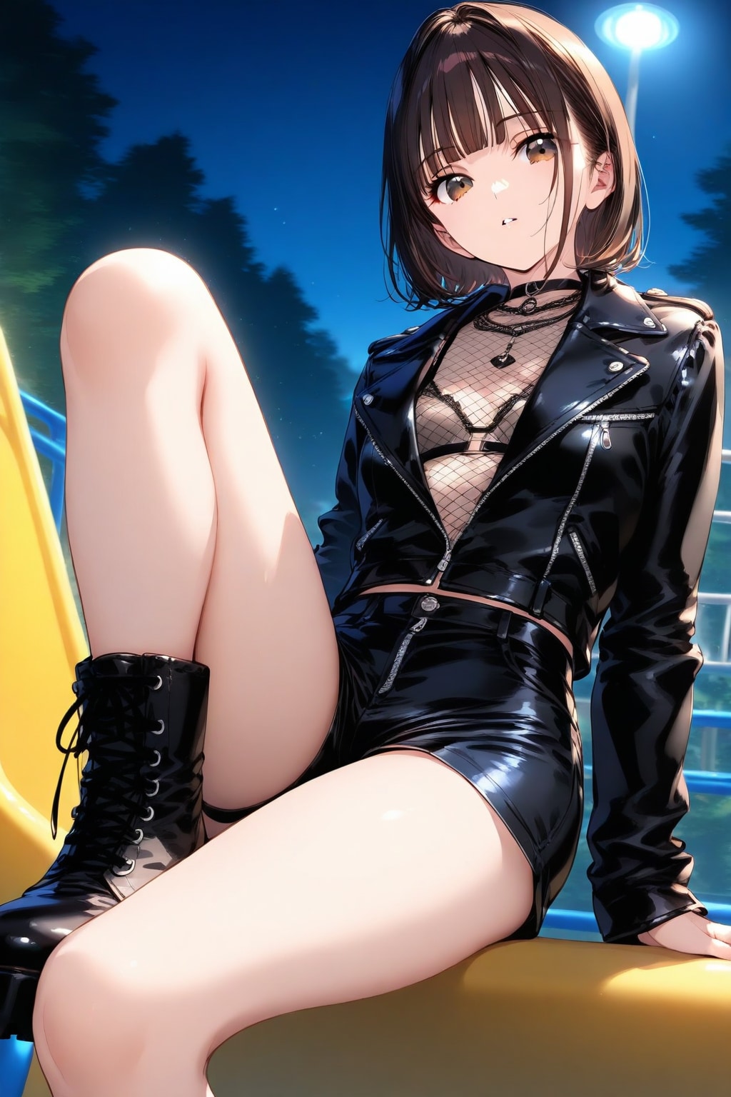 片膝を立てている子