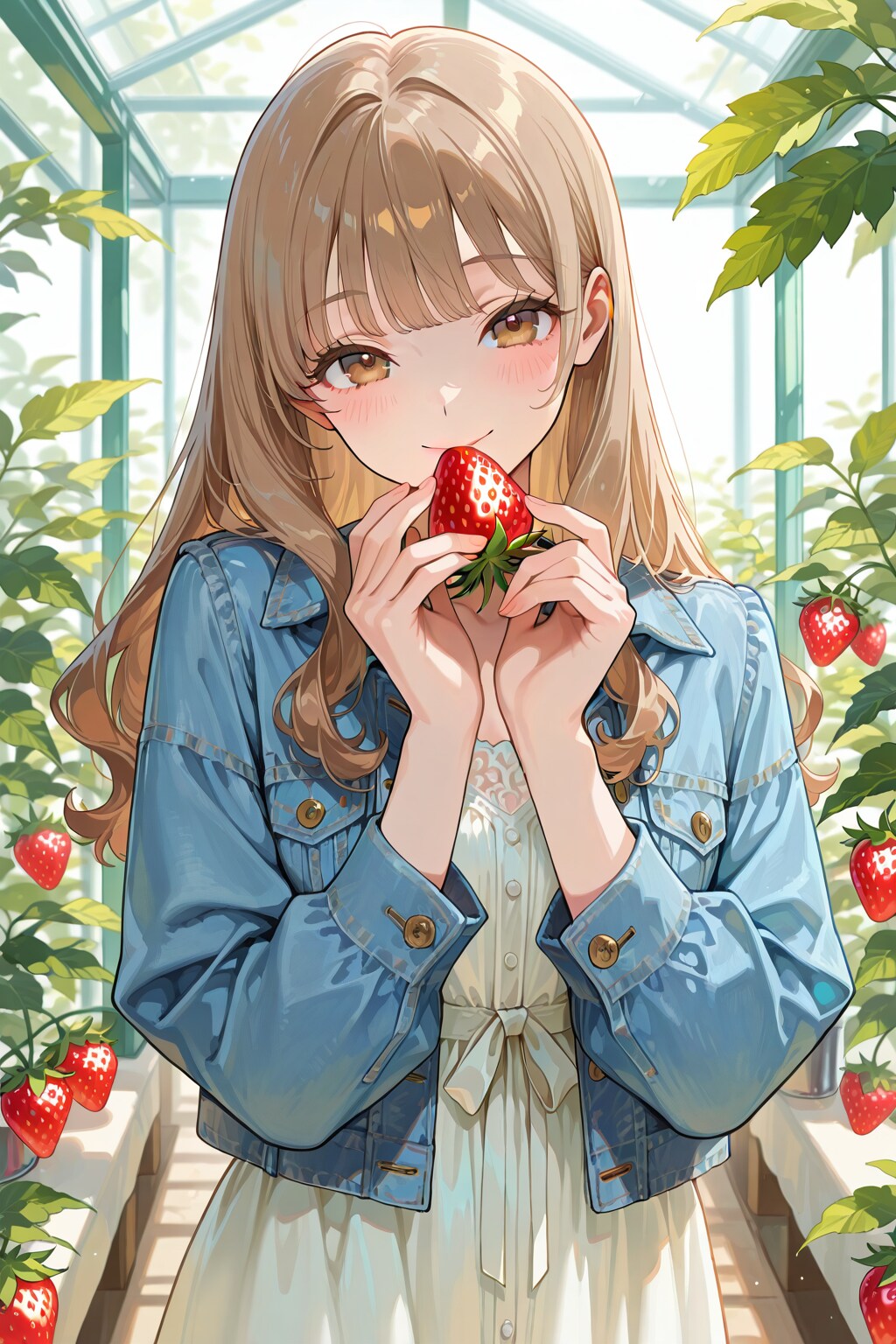 ギャルちゃんといちご狩り | の人気AIイラスト・グラビア