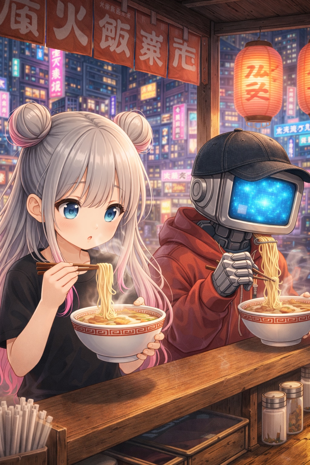 サイバーパンクとラーメン | の人気AIイラスト・グラビア