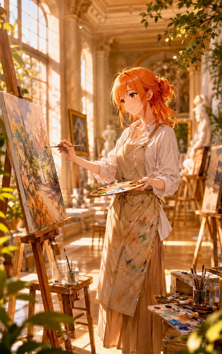 夜明けの美術館「静かに絵を描く朝」