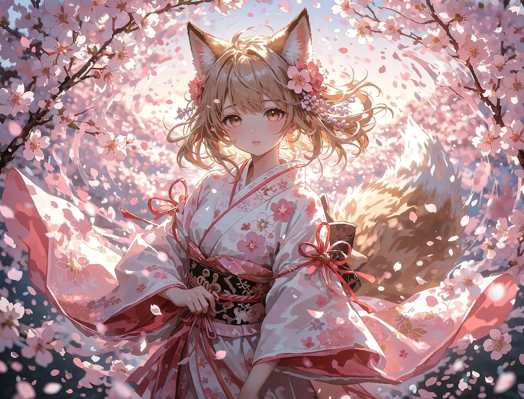 花吹雪と狐娘さん