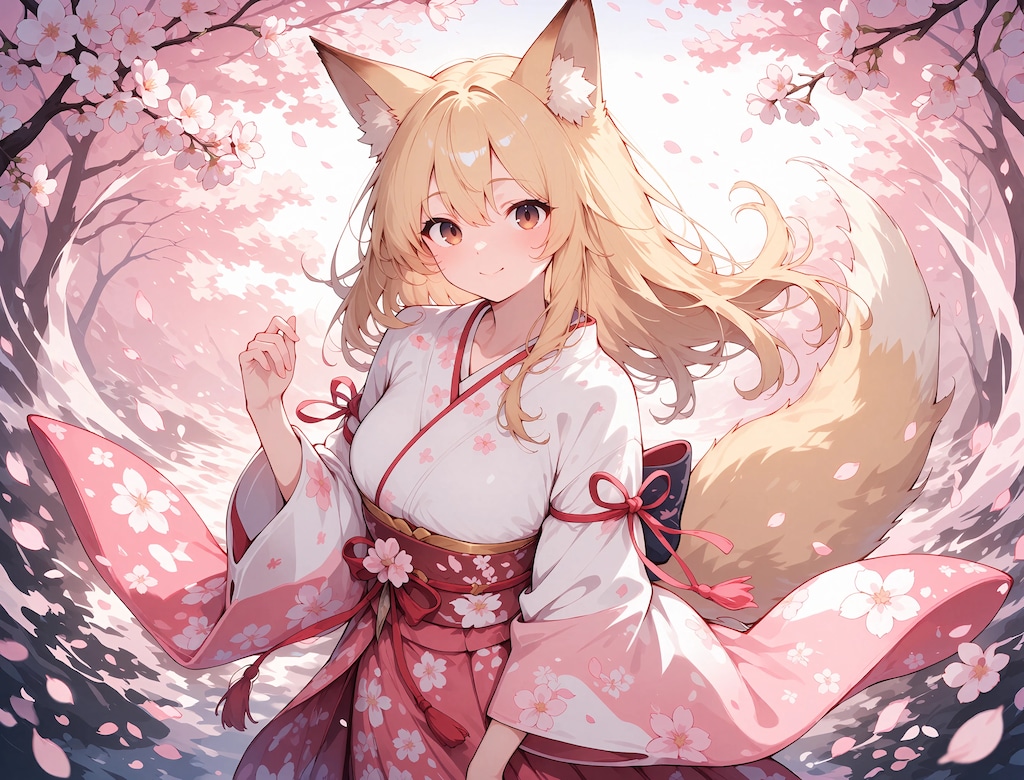花吹雪と狐娘さん