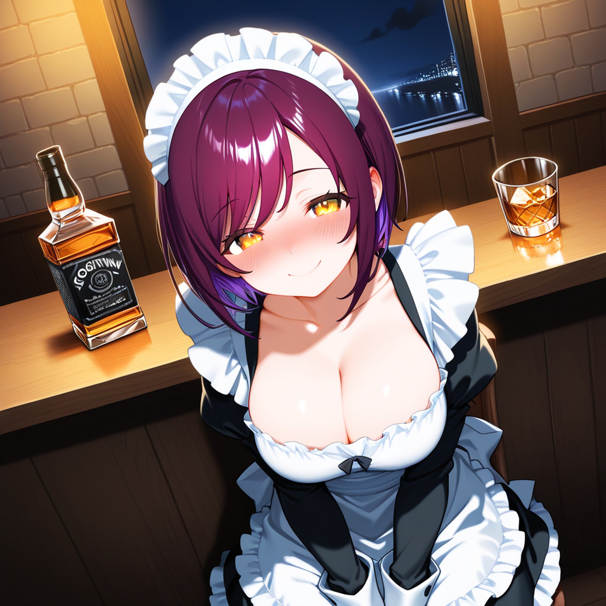 こんばんは（挨拶メイドの芽衣ちゃん） | の人気AIイラスト・グラビア