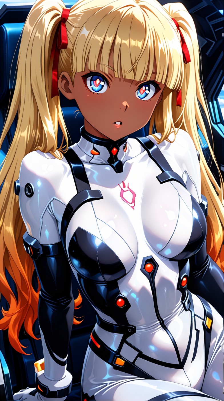 パイロットスーツ姿の褐色ギャル | の人気AIイラスト・グラビア