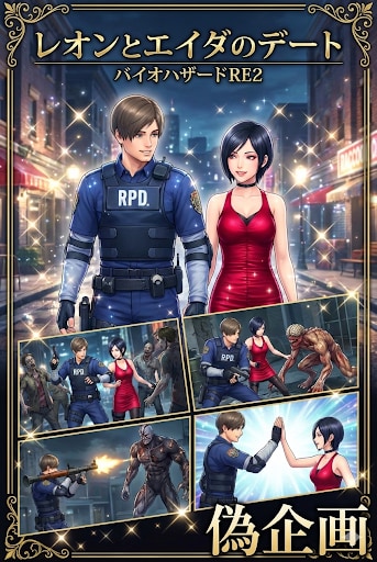 バイオハザードRE2　レオンとエイダのデート | の人気AIイラスト・グラビア