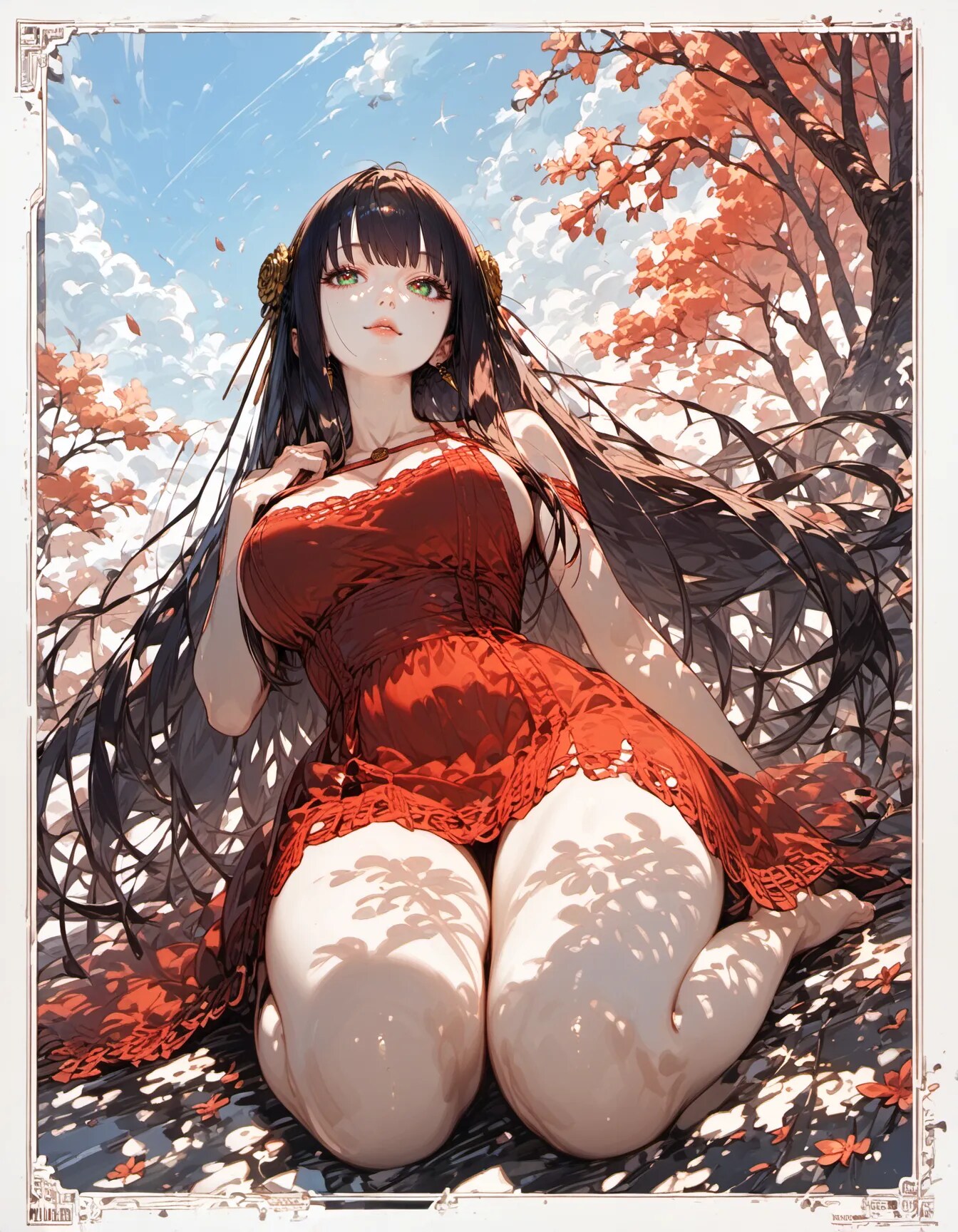 Scarlet Beneath the Autumn Sky