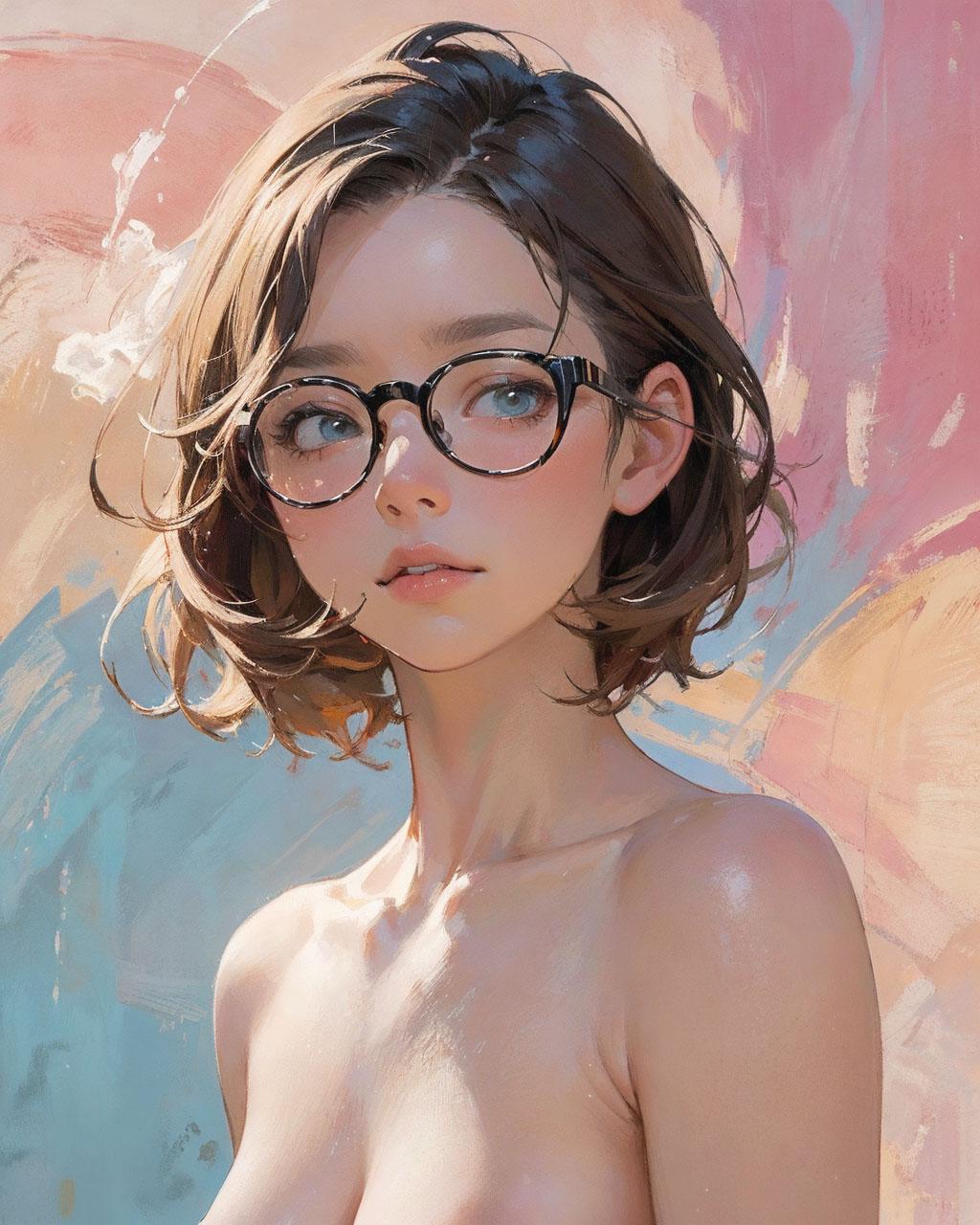 アート調の “めが×でこ” さん #4