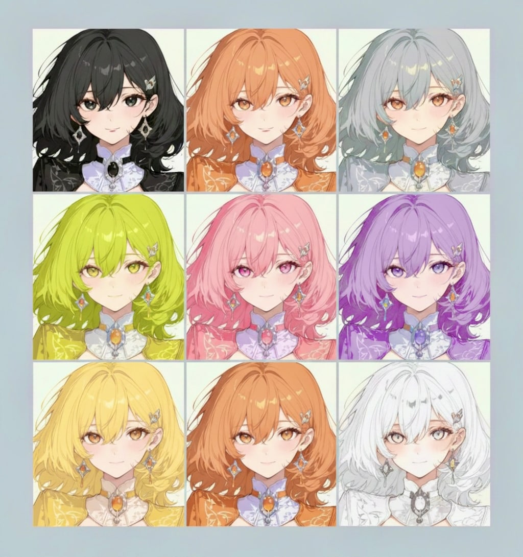 髪色カタログ（APRICOTちゃん）