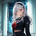 月詠瑠那と怪しげなオッドアイ 5枚目