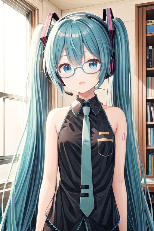 眼鏡ミク | の人気AIイラスト・グラビア