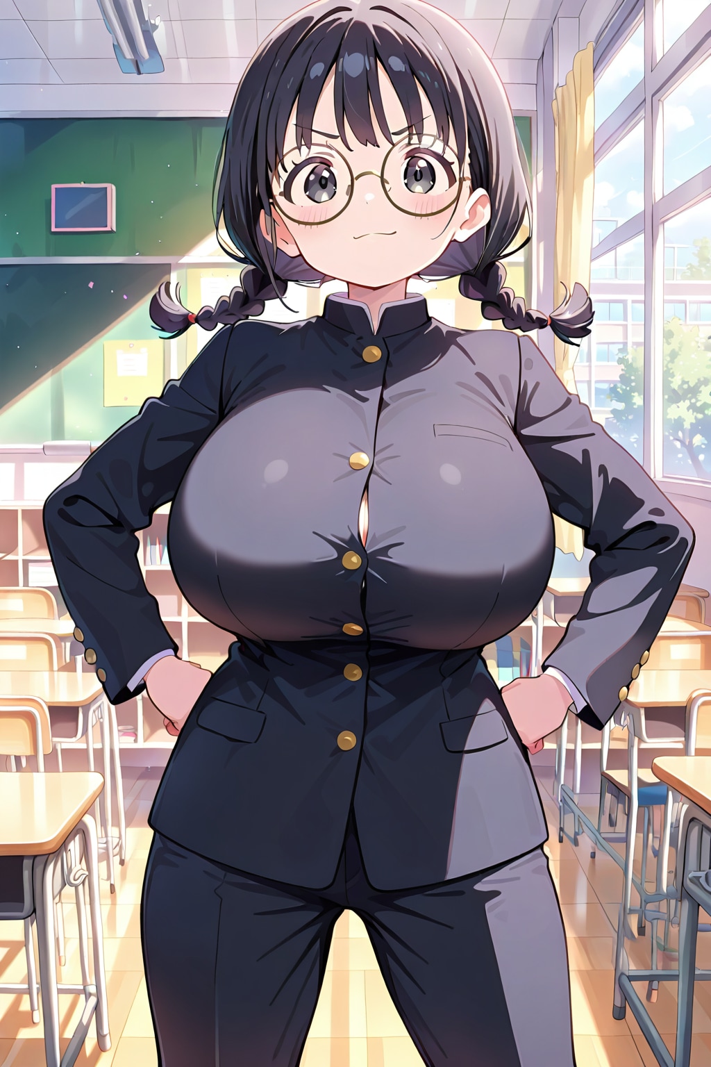 学ランおさげちゃん