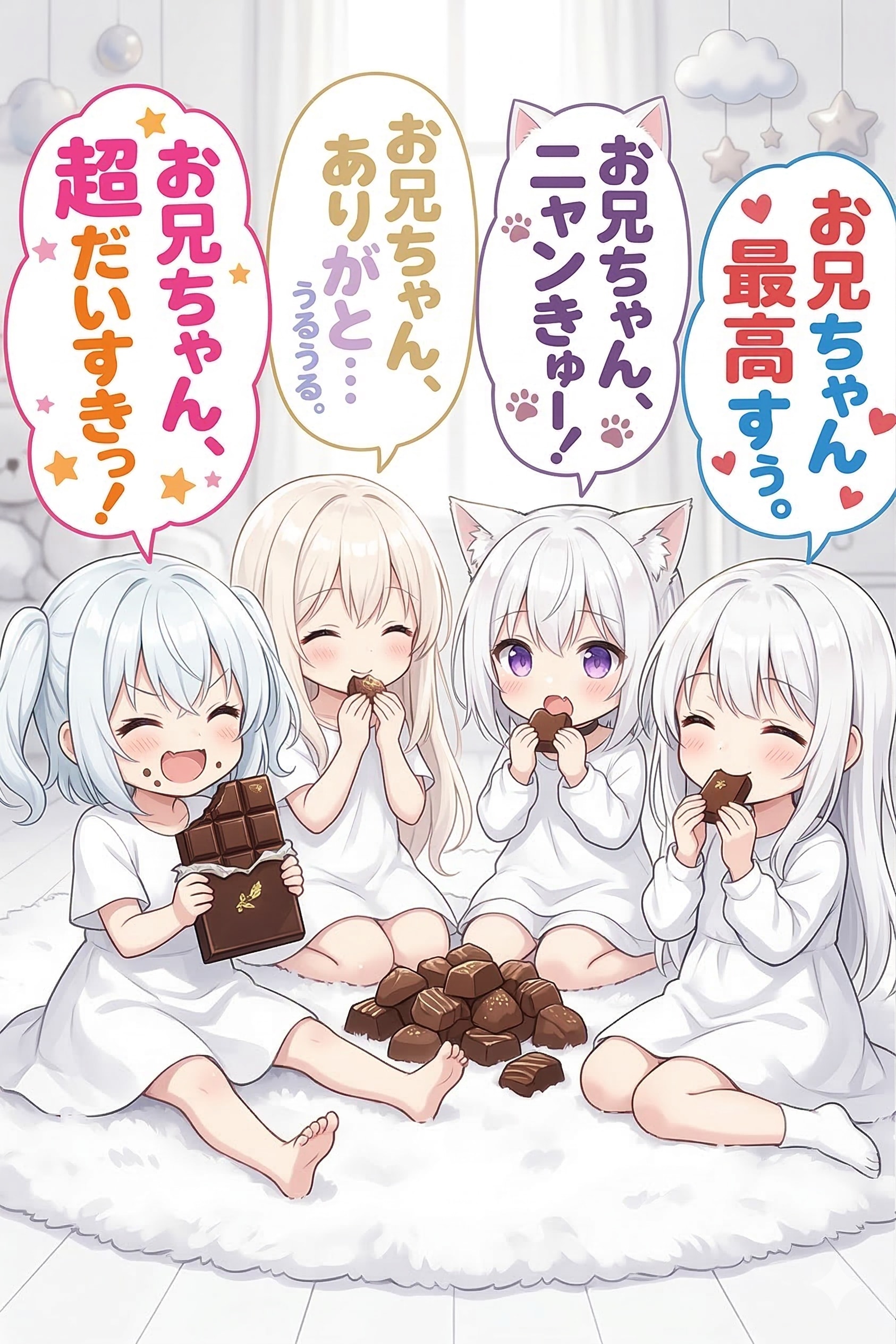 みんなでホワイトで🤍 | の人気AIイラスト・グラビア