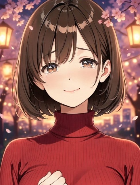 隠してきた想いが、ようやく届いた夜。 | の人気AIイラスト・グラビア