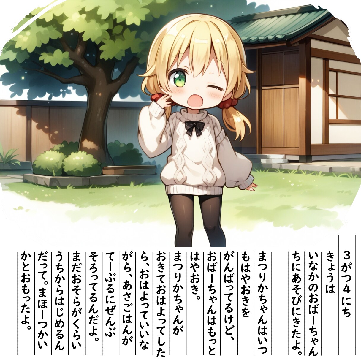 【絵日記】いなかのあさははやいです | の人気AIイラスト・グラビア