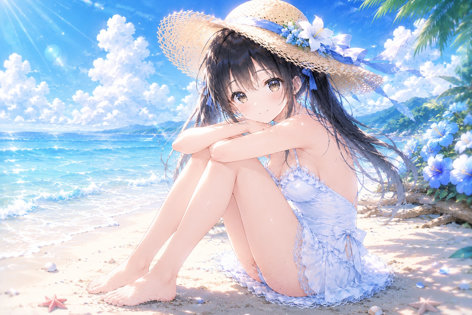 浜辺の少女