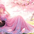 桜の木と居眠り少女妖精 3枚目