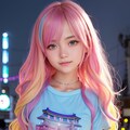 カラフル系雑誌のストリートスナップ（夜） 4枚目