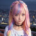 カラフル系雑誌のストリートスナップ（夜） 7枚目