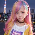 カラフル系雑誌のストリートスナップ（夜） 6枚目